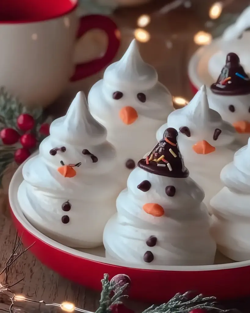 Meringue Snowmen Cookies