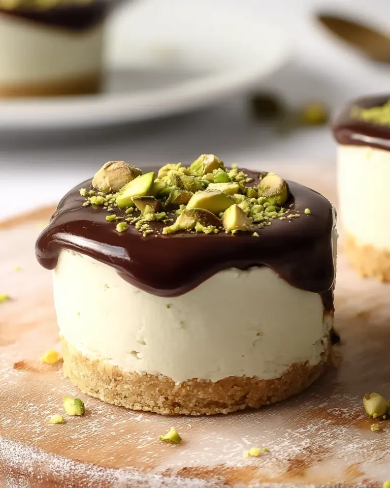 Pistachio and Coffee Mini Cheesecakes