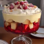 Raspberry and almond trifle