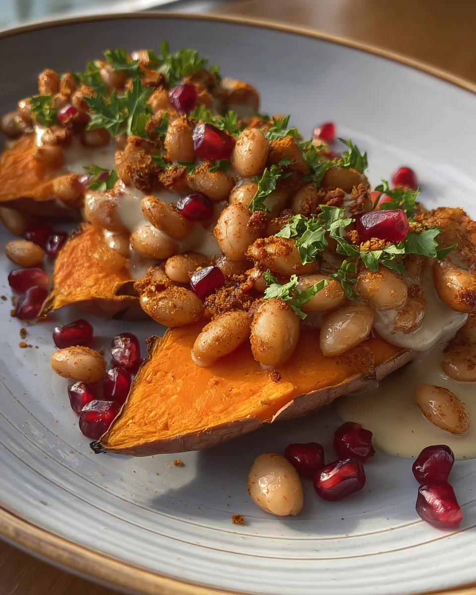 Sweet Potato with Butter Beans Crunch