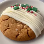 White Chocolate Dipped Molasses Cookies