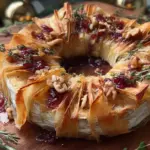 Baked Brie Phyllo Wreath