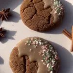 Brown Butter Maple Glaze Gingerbread Cookies