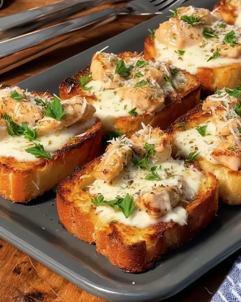 Chicken Alfredo Texas Toast