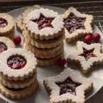 Cranberry Linzer Cookies