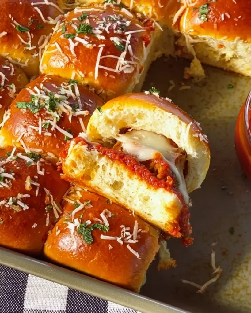 Pull-Apart Meatball Sliders with Garlic Parmesan Butter