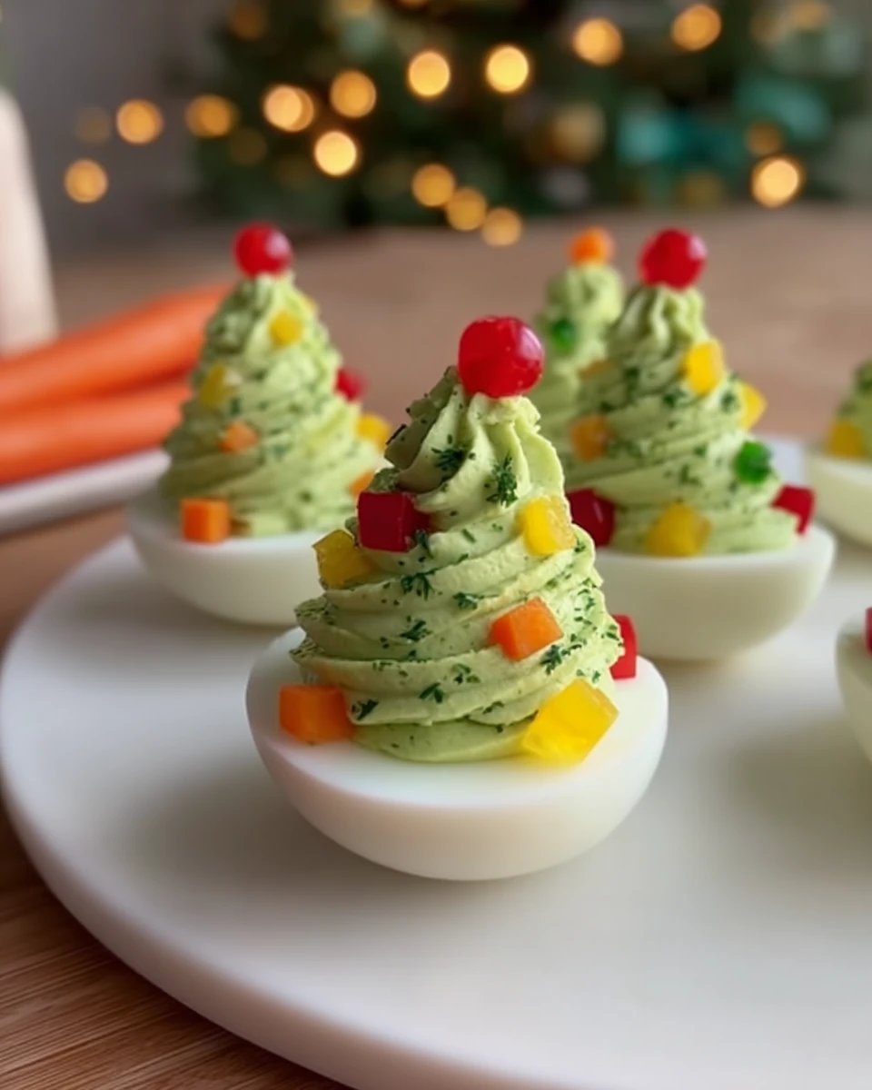 Deviled Egg Christmas Trees
