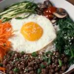 Bibimbap with Ground Beef