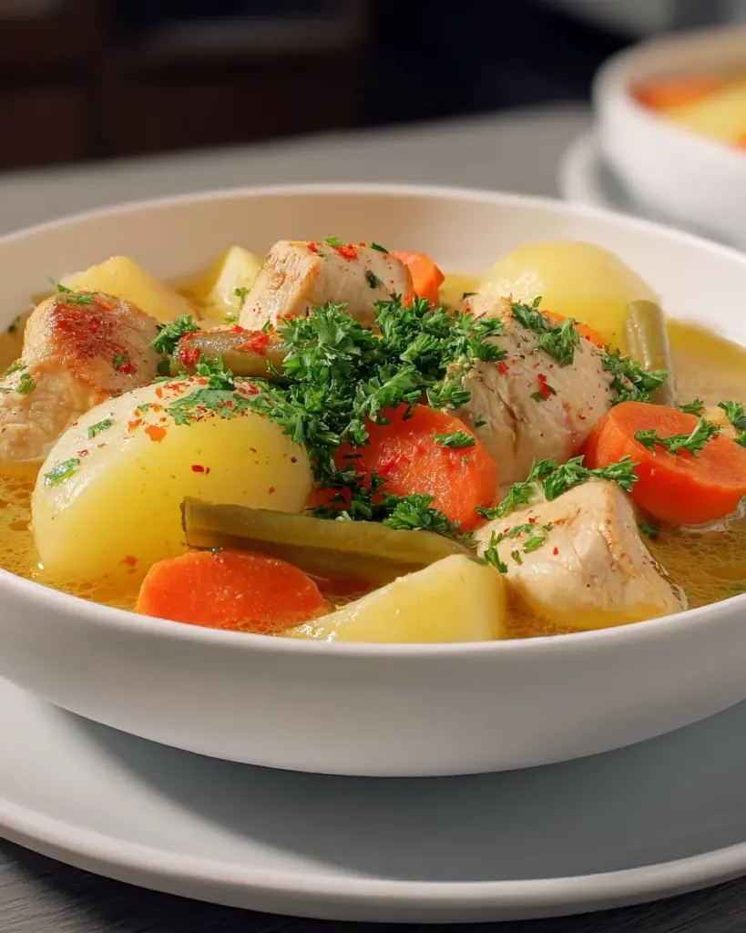 Boiled Chicken with Vegetables