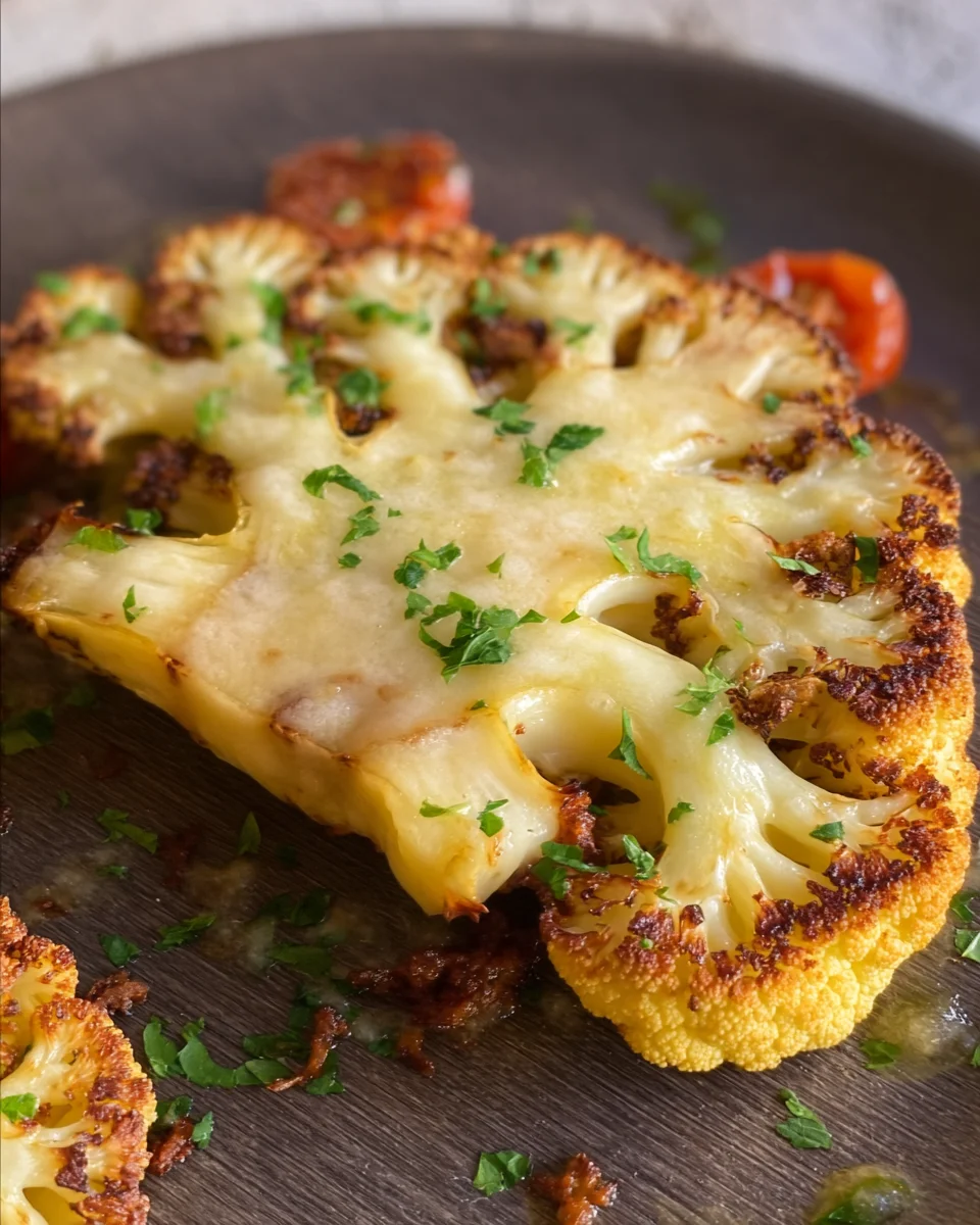 Cheesy cauliflower steaks
