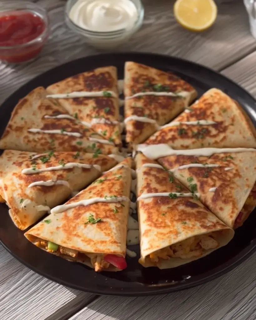 Chicken Crepes Shawarma with Creamy Shawarma Sauce