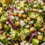 Chickpea Feta Avocado Salad