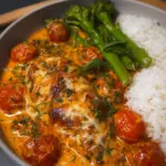 Creamy Red Pesto Oven Baked Chicken