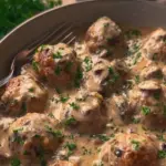 Creamy Turkey Meatballs with Mushroom Sauce