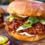 Crispy hot honey chicken burgers