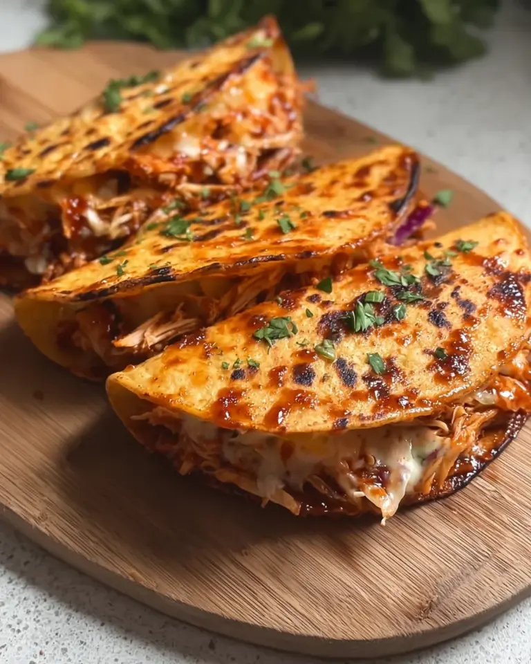 Garlic Honey BBQ Pulled Chicken Tacos