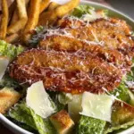 Hot Honey Crispy Chicken Caesar Salad & Fries