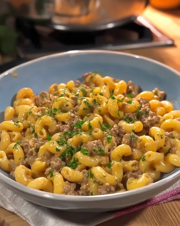 One-Pot Creamy Beef & Mac