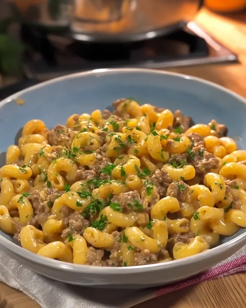 One-Pot Creamy Beef & Mac