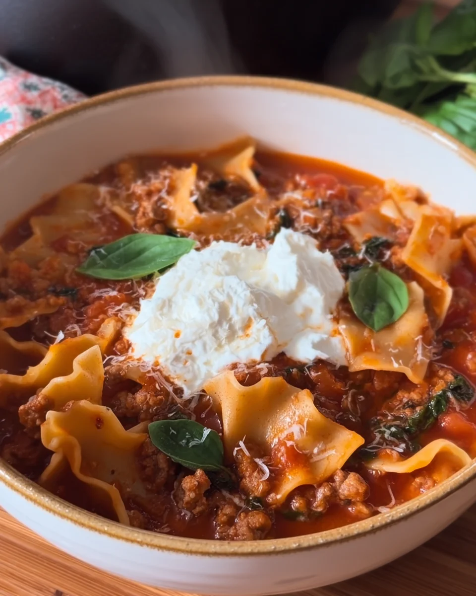 One-Pot Lasagna Soup