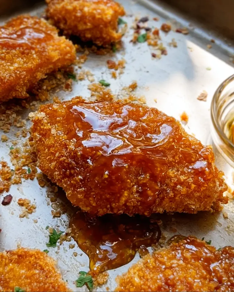 Baked Crunchy Hot Honey Chicken