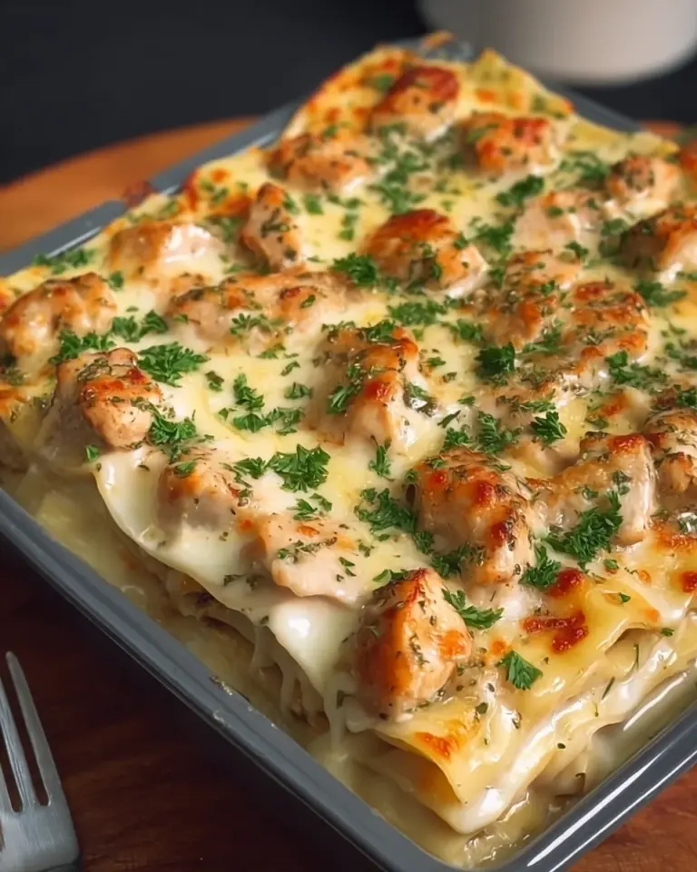 CHICKEN ALFREDO LASAGNA