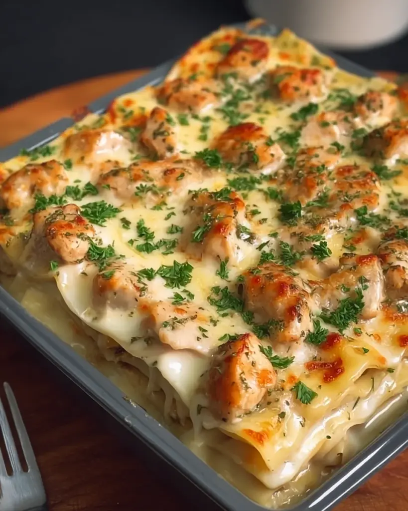 CHICKEN ALFREDO LASAGNA