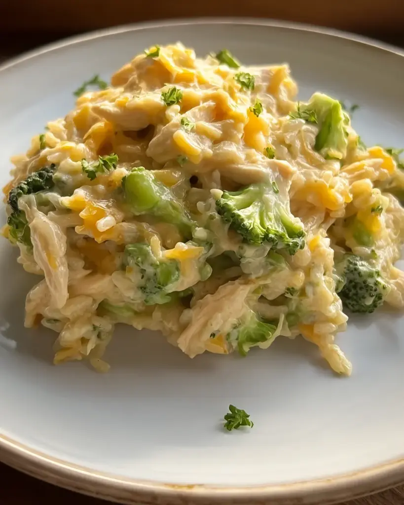 Cheesy Chicken and Rice with Broccoli