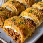 Cheesy Crescent Roll Cheeseburger