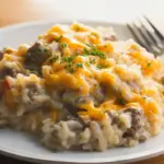 Cheesy Ground Beef and Rice Casserole