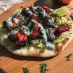 Chicken Tikka Garlic Flatbread