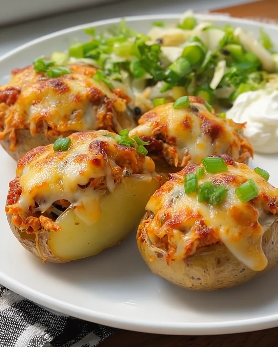 Crack Chicken Stuffed Baked Potatoes