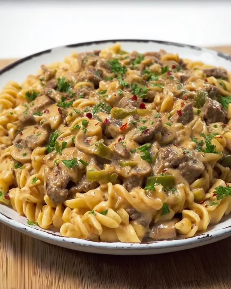 Creamy Philly Cheesesteak Pasta