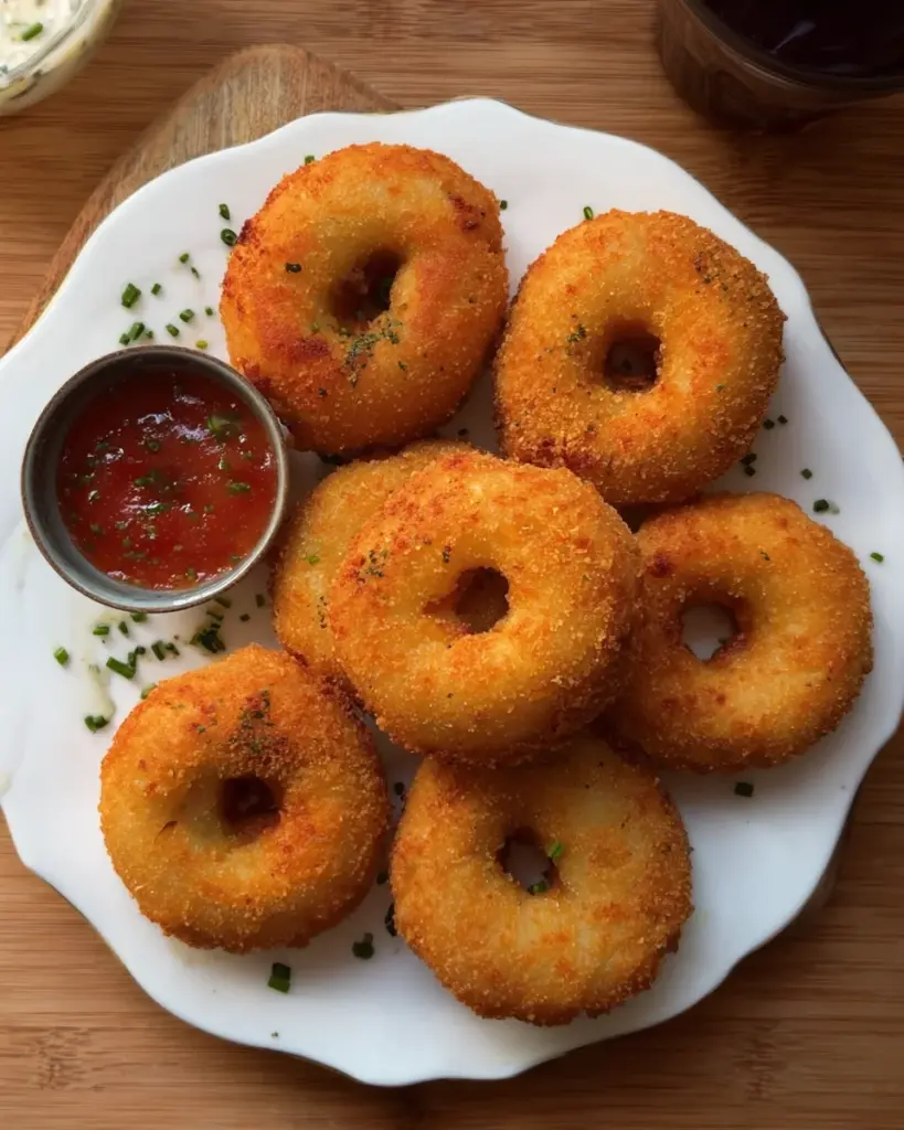 Crispy Chicken and Potato doughnuts