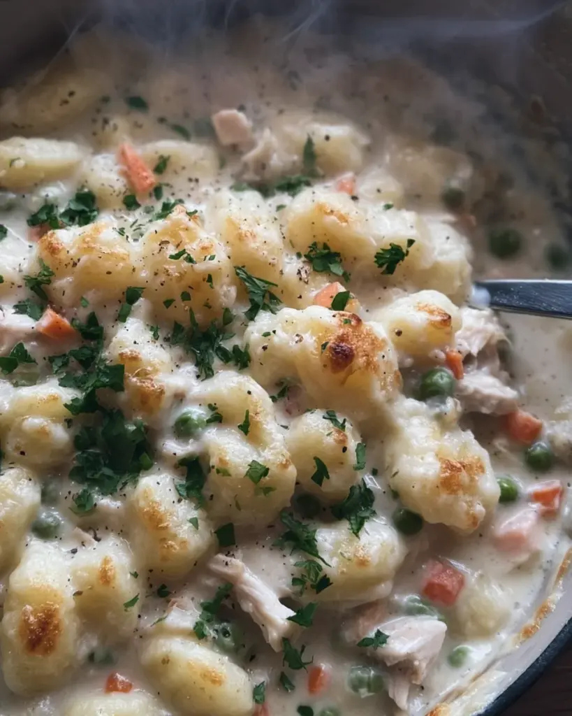 Gnocchi Topped Chicken Pot Pie