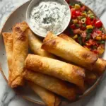 Greek chicken taquitos