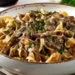 One Pan Ground Beef Stroganoff