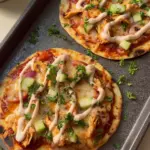 harissa chicken flatbreads