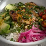 honey lime cilantro chicken & rice bowls