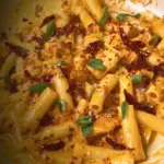 spicy chicken and mozzarella pasta