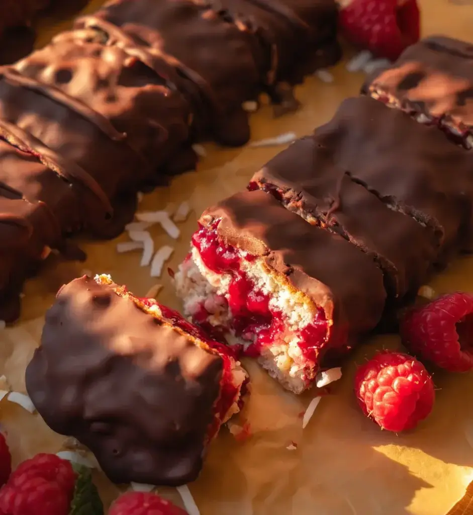 4-Ingredient Raspberry Coconut Bars