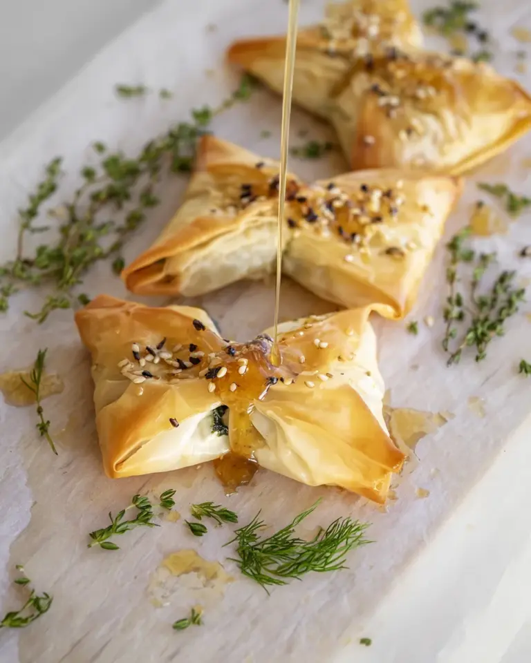 Bow-shaped Feta Phyllo Pastry