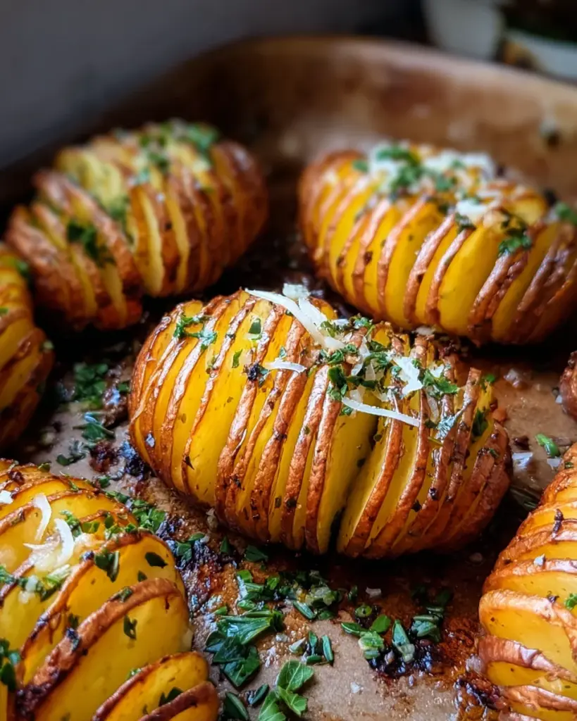 Garlic Herb Hasselback Potatoes
