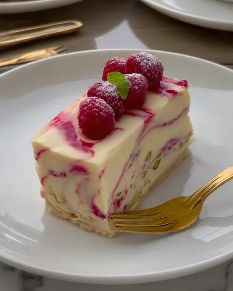 Raspberry cheesecake (no bake)