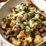 Sauteed Mushrooms and Cauliflower Crumbles