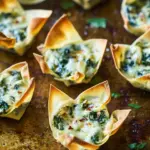 Spinach & artichoke wonton cups