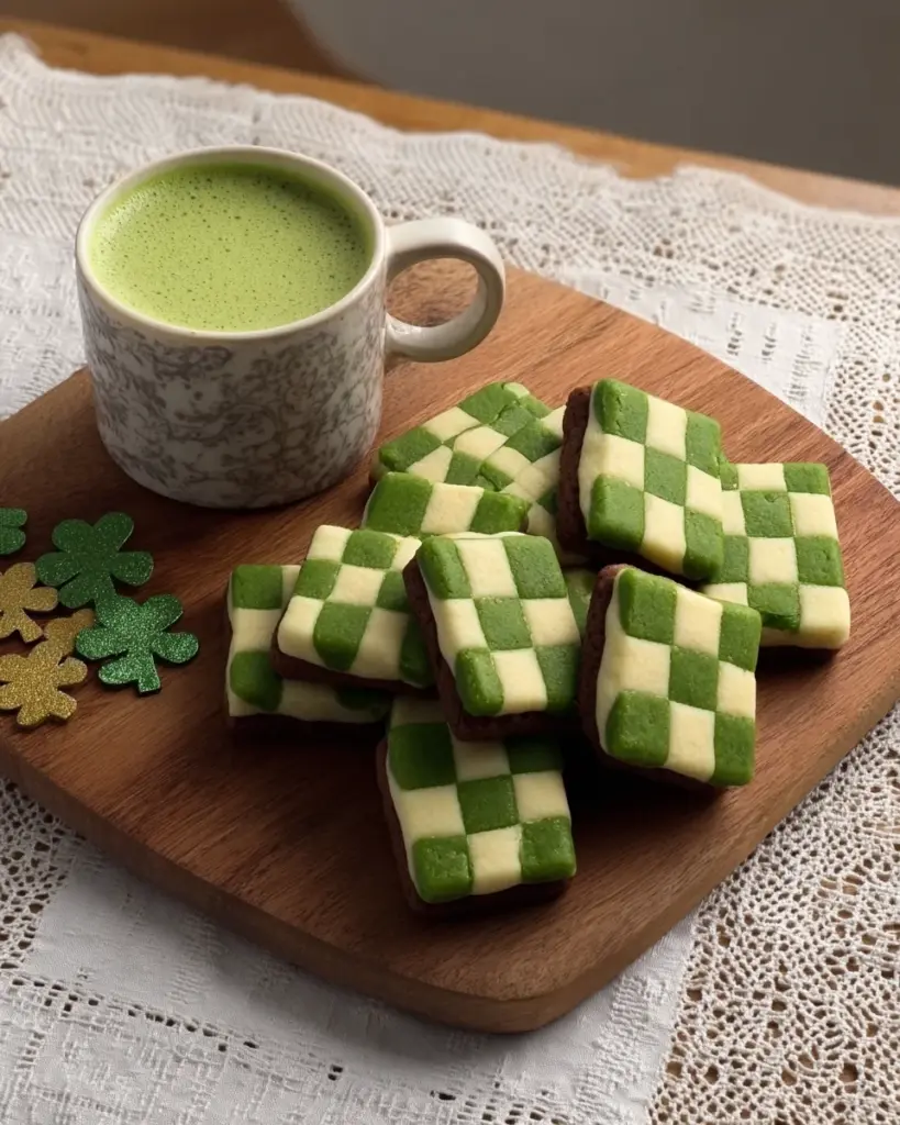 St. Patrick's Day Checkerboard Cookies