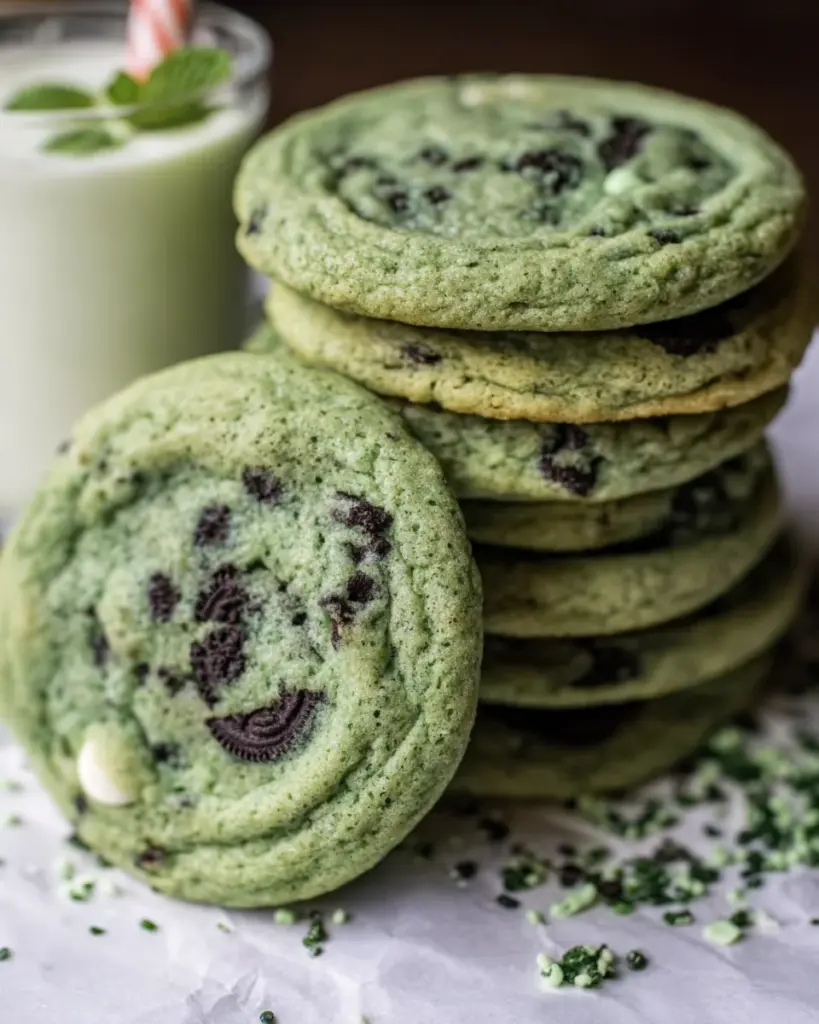 St. Patrick's Day Chewy & Soft Oreo Shamrock Shake Cookies