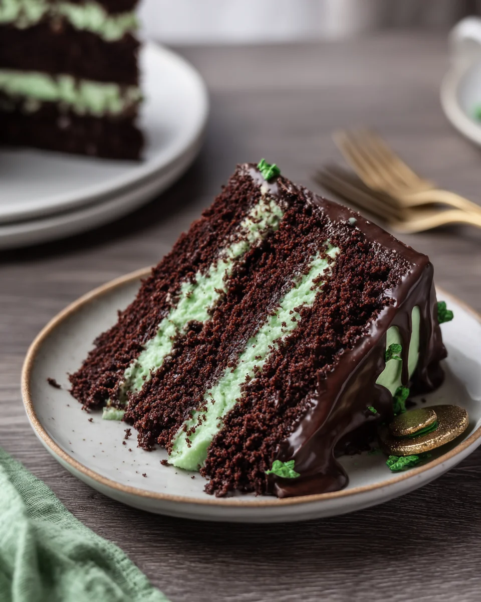 St. Patrick’s Day Chocolate Mint Cake