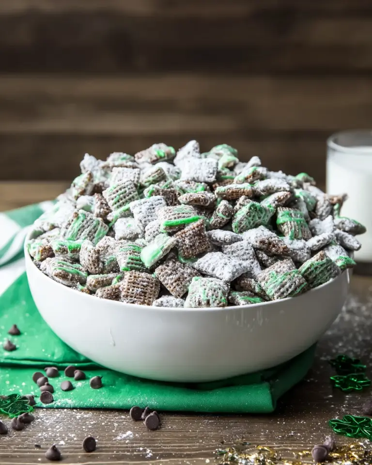 St. Patrick’s Day Chocolate Mint Muddy Buddies